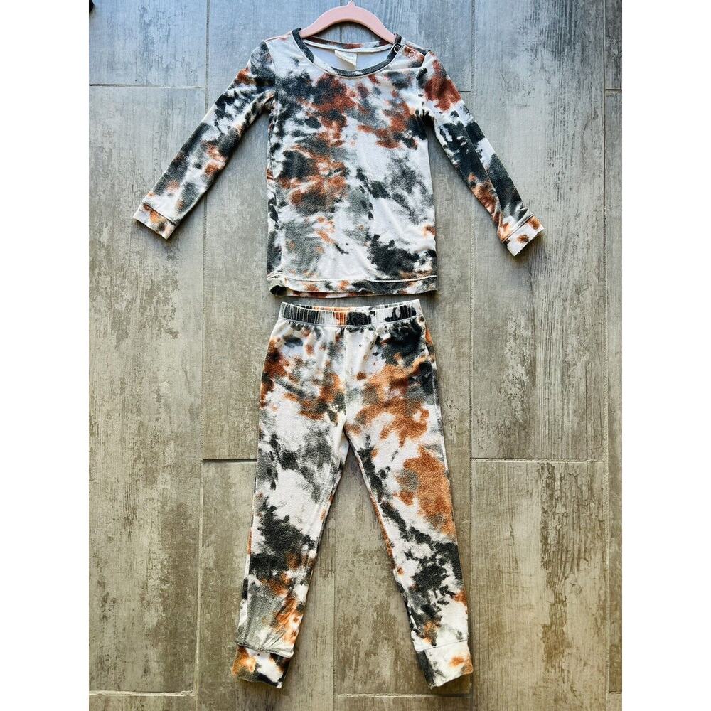 Angel Dear X Spearmint Love 2-Piece Lounge Wear Set Pajamas Pjs Tie Dye 4T